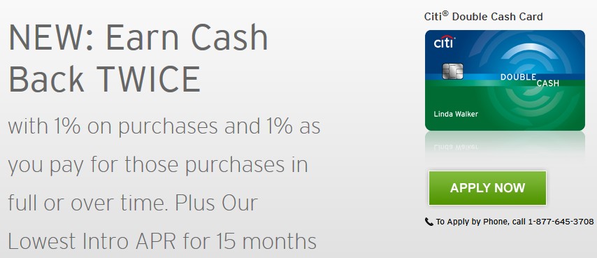 Citi Double Cash Cashback Rewards Credit Card